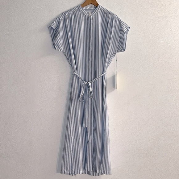 New Trovata Birds of Paradis Striped Button Down Dress Size M - Picture 1 of 12